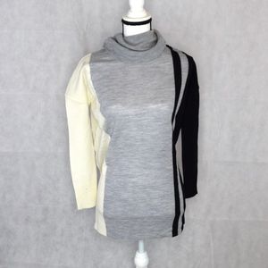 Max Studio Tunic Pullover- Merino Wool, Cowl Neck,